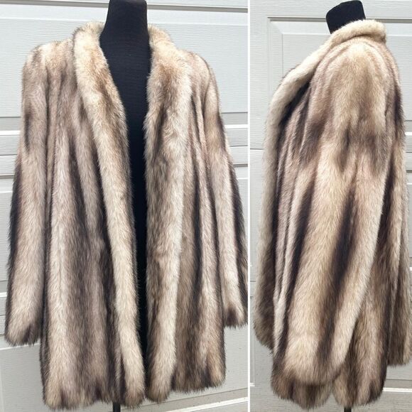 Neiman Marcus Sorbara Fitch Fur Coat - Picture 1 of 9